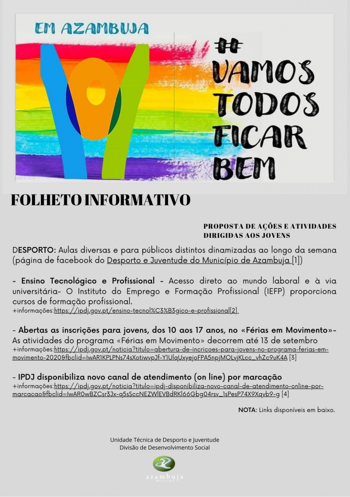 Imagem Proposta de Ações e Atividades dirigidas aos Jovens