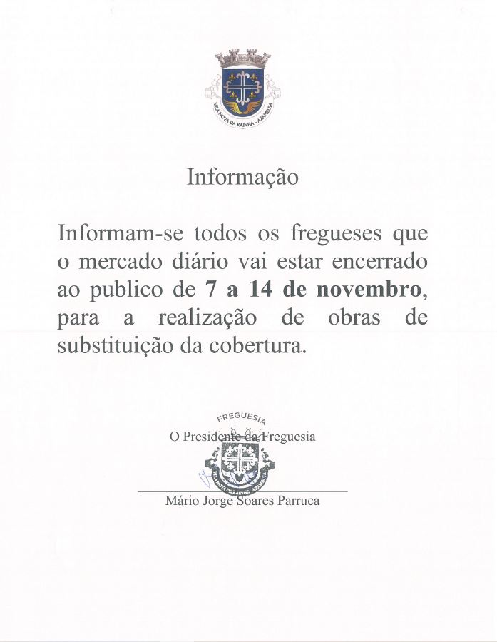 Imagem Encerramento temporário do Mercado Diário