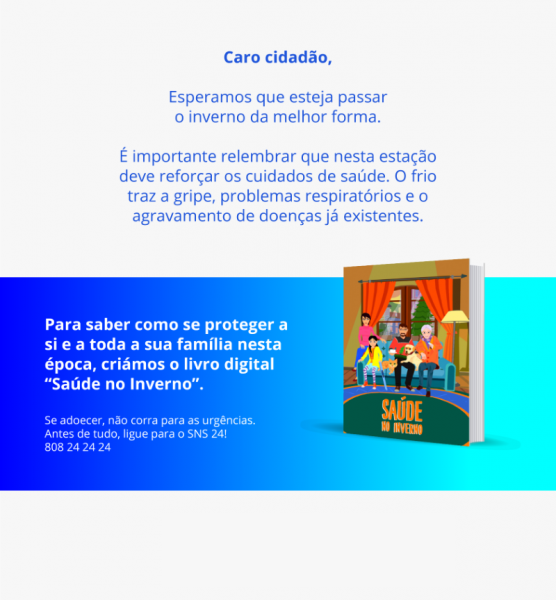Imagem Serviço Nacional de Saúde Lança Livro Digital “Saúde no Inverno"